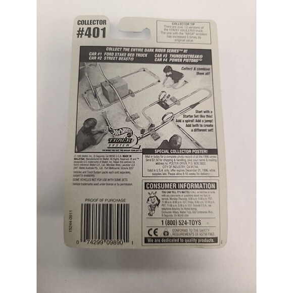 Vintage NEW 1996 Hot Wheels Dark Rider Series II Street Beast Black #401-2of4 - Picture 6 of 7